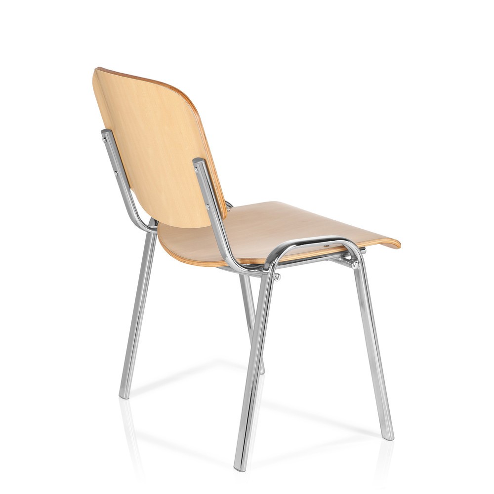 Produktabbildung Nr. 5: hjh OFFICE Konferenzstuhl / Besucherstuhl / XT 600, chrom/buche