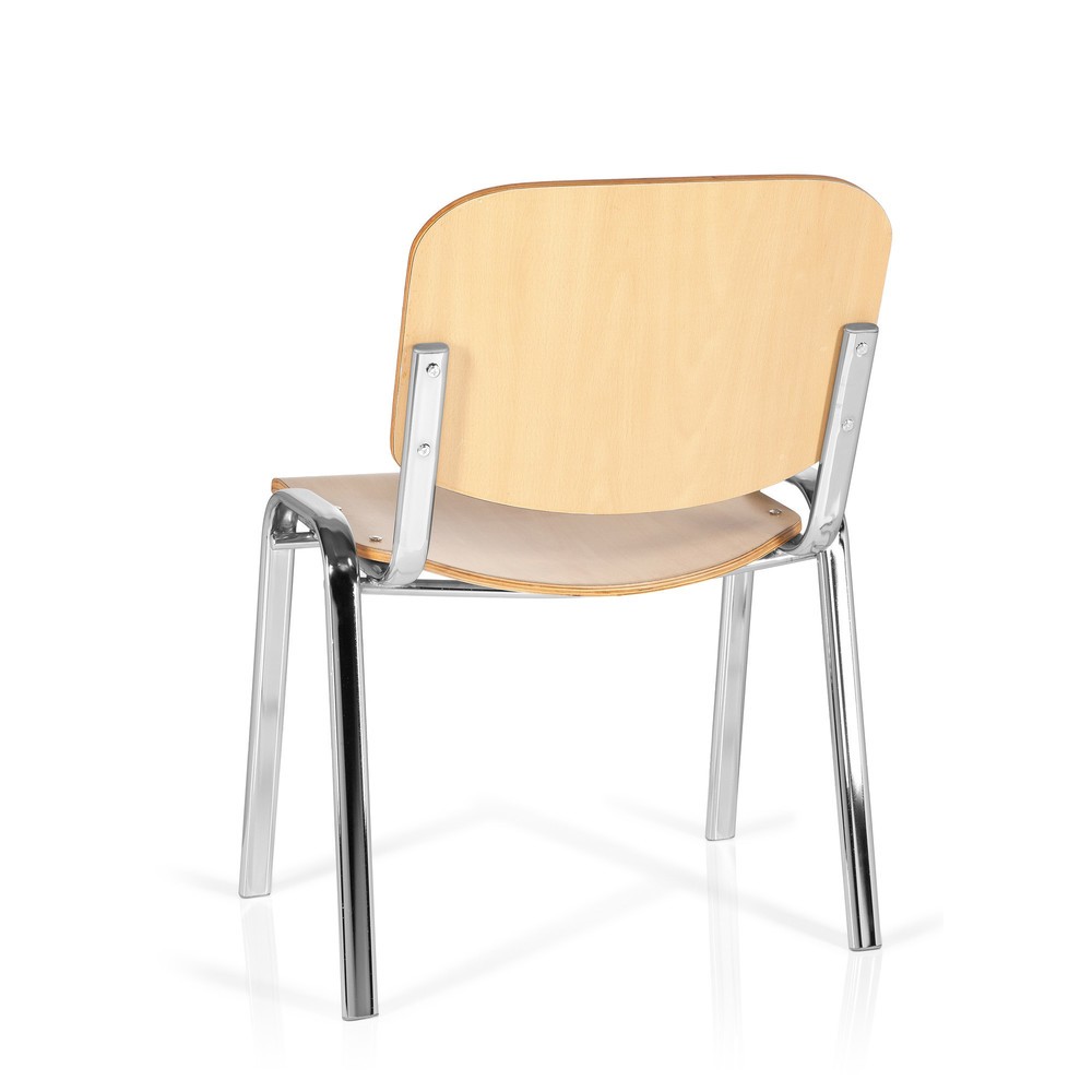 Produktabbildung Nr. 7: hjh OFFICE Konferenzstuhl / Besucherstuhl / XT 600, chrom/buche