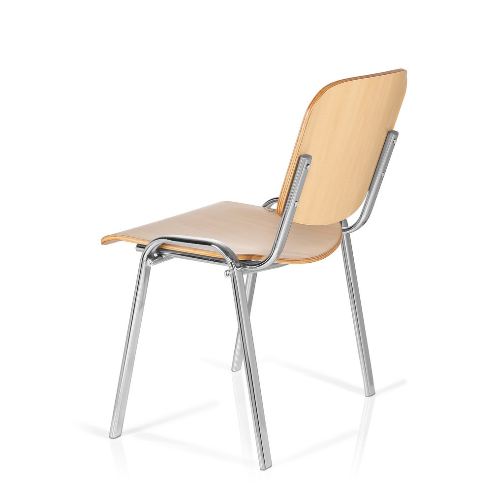 Produktabbildung Nr. 8: hjh OFFICE Konferenzstuhl / Besucherstuhl / XT 600, chrom/buche