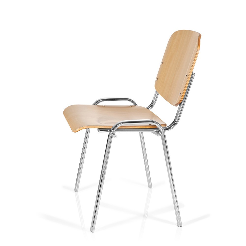 Produktabbildung Nr. 9: hjh OFFICE Konferenzstuhl / Besucherstuhl / XT 600, chrom/buche