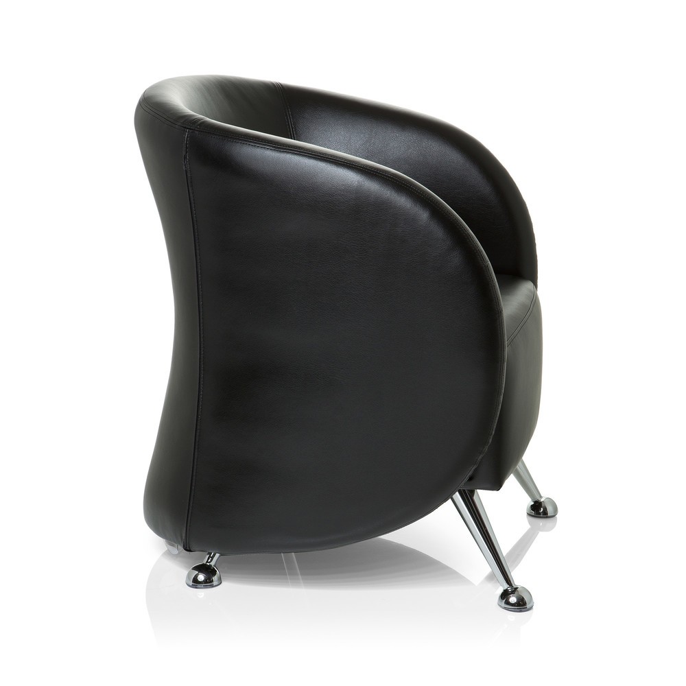 Produktabbildung Nr. 3: hjh OFFICE Loungesessel / Clubsessel ST. LUCIA Kunstleder, schwarz