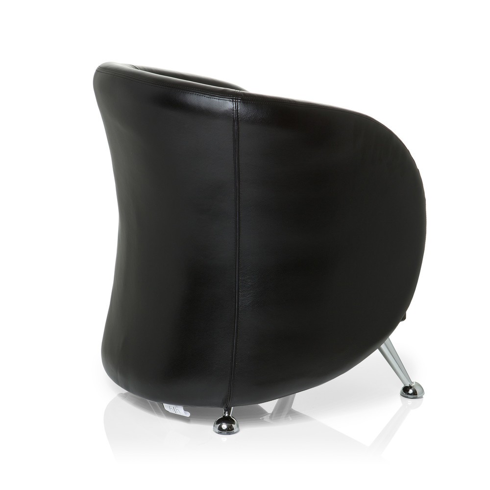 Produktabbildung Nr. 4: hjh OFFICE Loungesessel / Clubsessel ST. LUCIA Kunstleder, schwarz