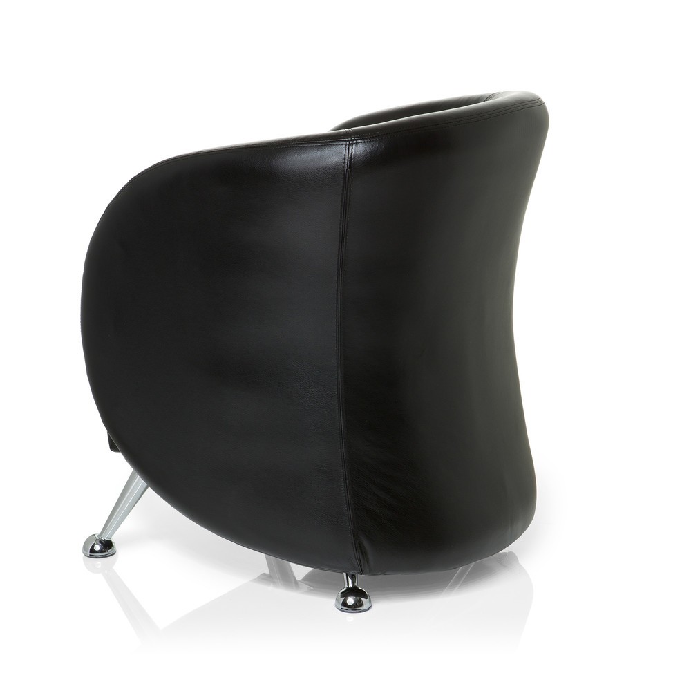 Produktabbildung Nr. 7: hjh OFFICE Loungesessel / Clubsessel ST. LUCIA Kunstleder, schwarz