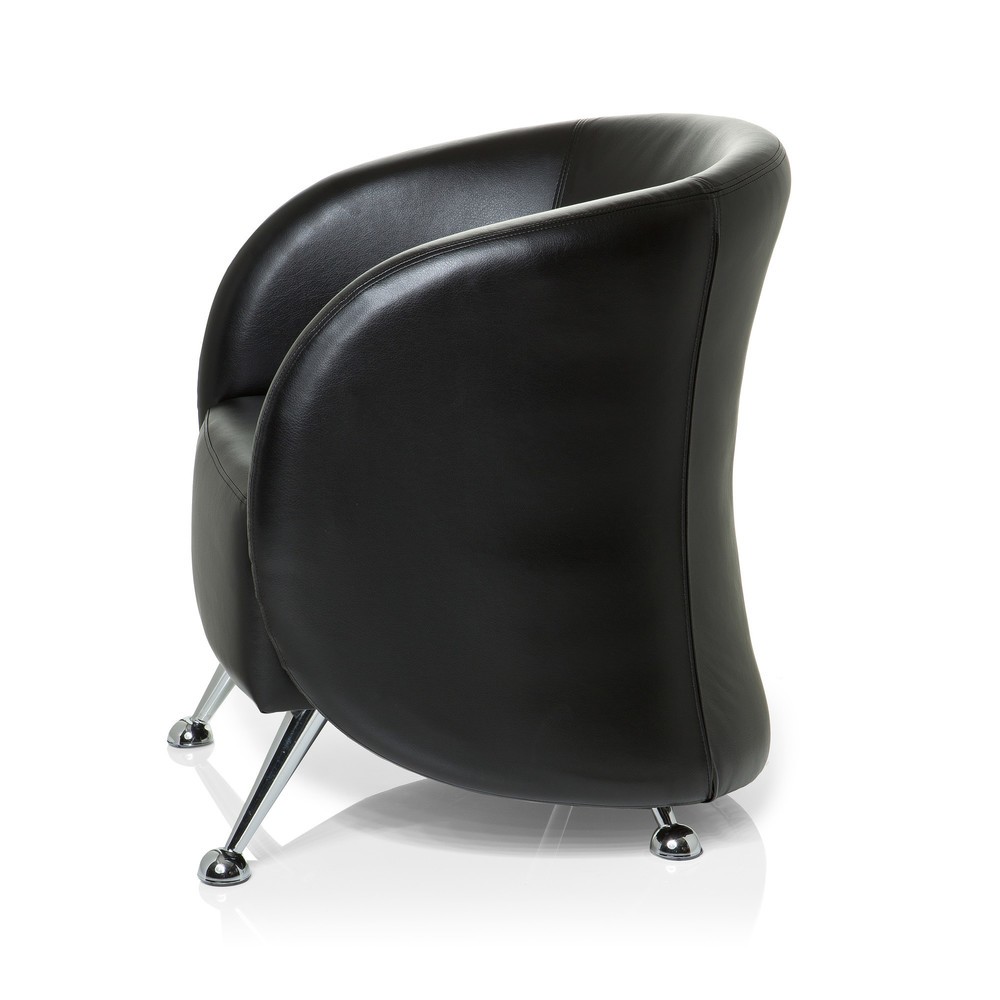Produktabbildung Nr. 8: hjh OFFICE Loungesessel / Clubsessel ST. LUCIA Kunstleder, schwarz