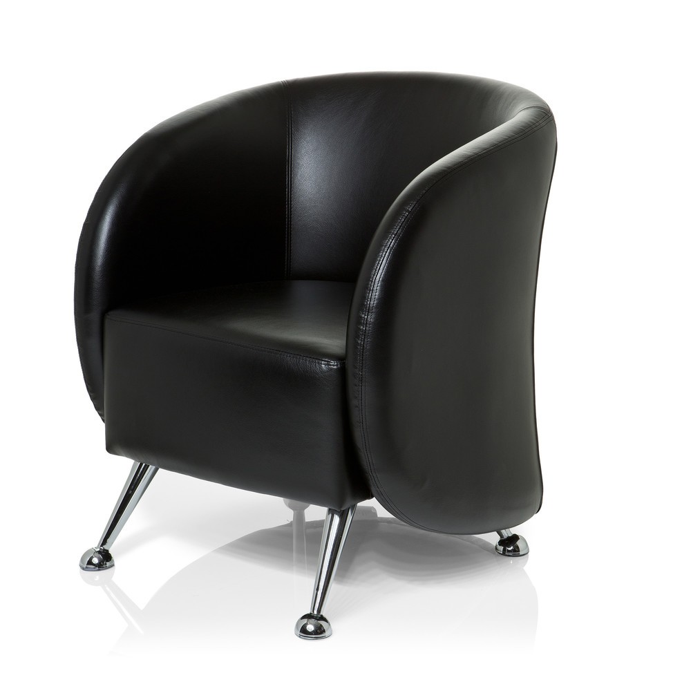 Produktabbildung Nr. 9: hjh OFFICE Loungesessel / Clubsessel ST. LUCIA Kunstleder, schwarz