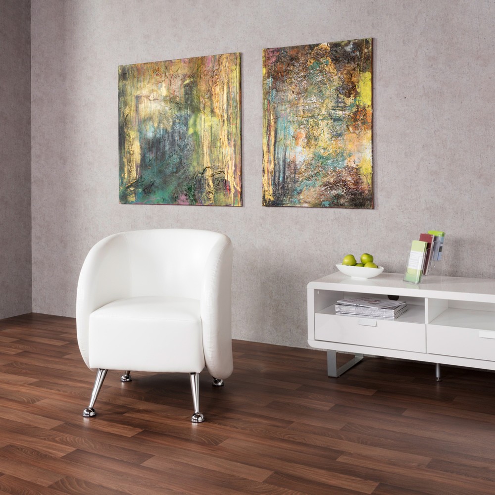 Produktabbildung Nr. 2: hjh OFFICE Loungesessel / Clubsessel ST. LUCIA Kunstleder, weiss