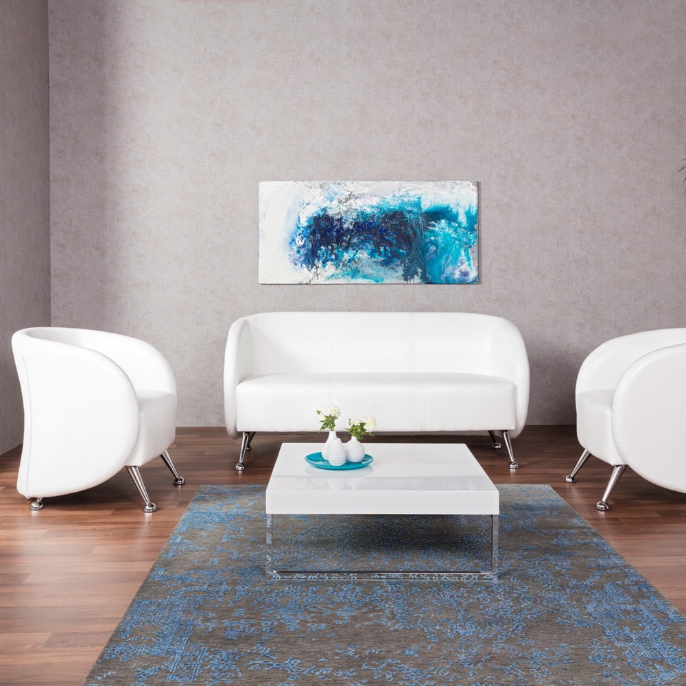 Produktabbildung Nr. 3: hjh OFFICE Loungesessel / Clubsessel ST. LUCIA Kunstleder, weiss