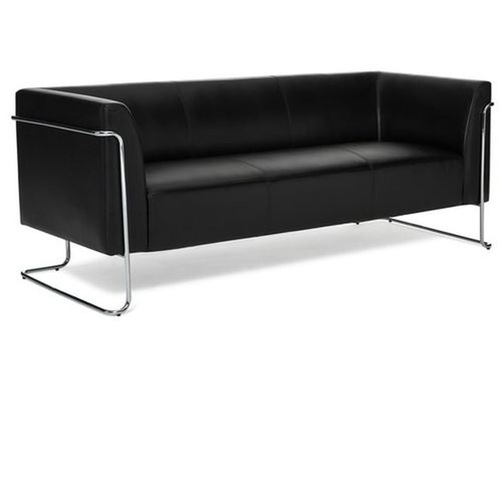 Produktabbildung Nr. 2: hjh OFFICE Loungesofa CURACAO Kunstleder, 3-Sitzer, schwarz