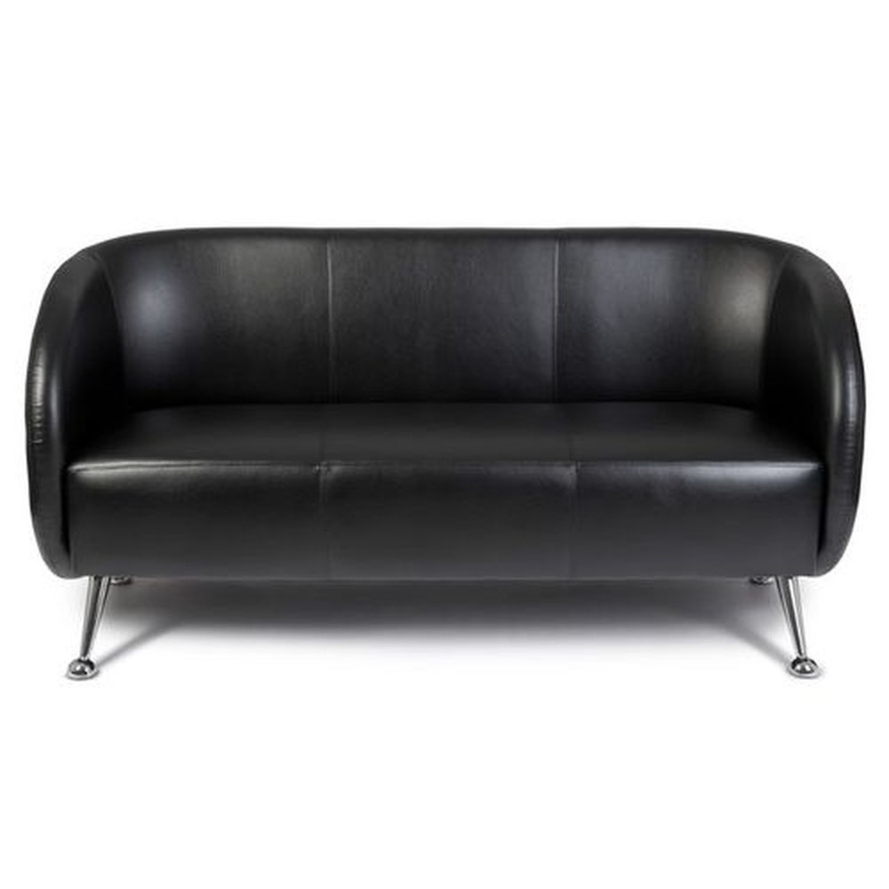 Produktabbildung: hjh OFFICE Loungesofa / Club Sofa ST. LUCIA Kunstleder, 3-Sitzer, schwarz