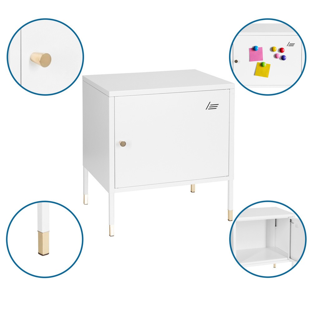 Produktabbildung Nr. 2: hjh OFFICE Metallschrank / Sideboard UMEO Metall, weiss