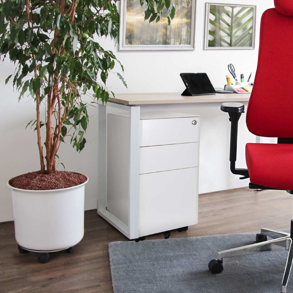 Produktabbildung Nr. 3: hjh OFFICE Rollcontainer COLOR I Metall, weiss