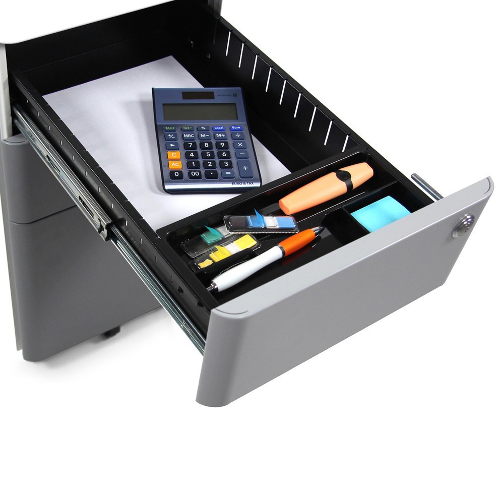 Produktabbildung Nr. 4: hjh OFFICE Rollcontainer COLOR I Metall, weiss / grau