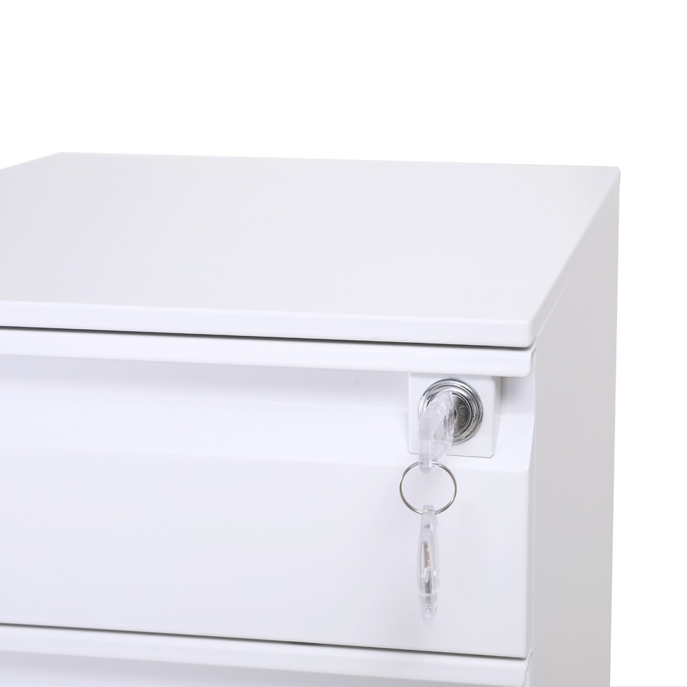 Produktabbildung Nr. 2: hjh OFFICE Rollcontainer COLOR OS Metall, weiss mit Sitzkissen grau