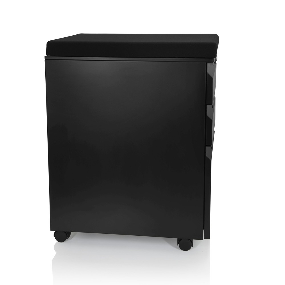 Produktabbildung Nr. 6: hjh OFFICE Rollcontainer COLOR OS Metall schwarz mit Sitzkissen, schwarz