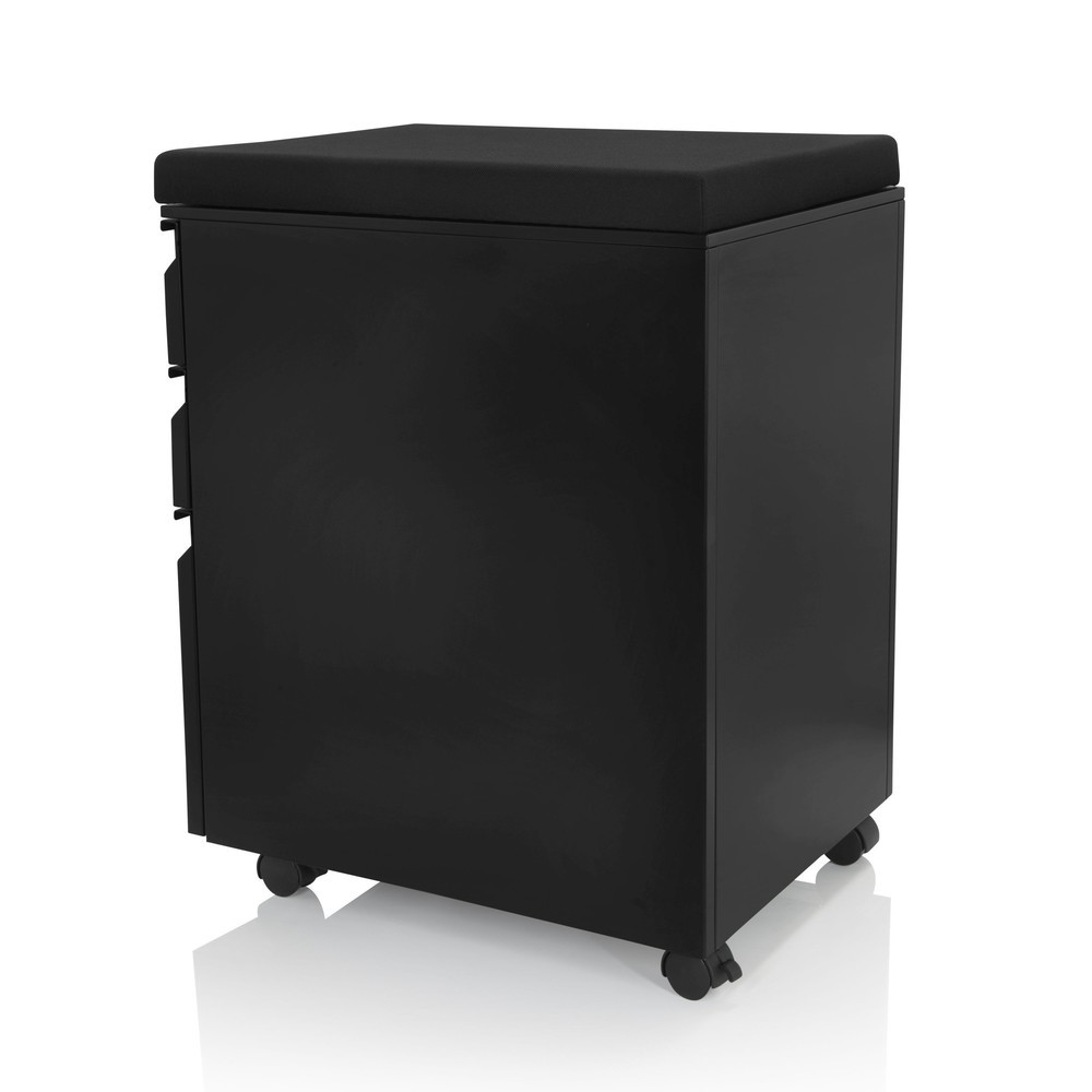 Produktabbildung Nr. 10: hjh OFFICE Rollcontainer COLOR OS Metall schwarz mit Sitzkissen, schwarz