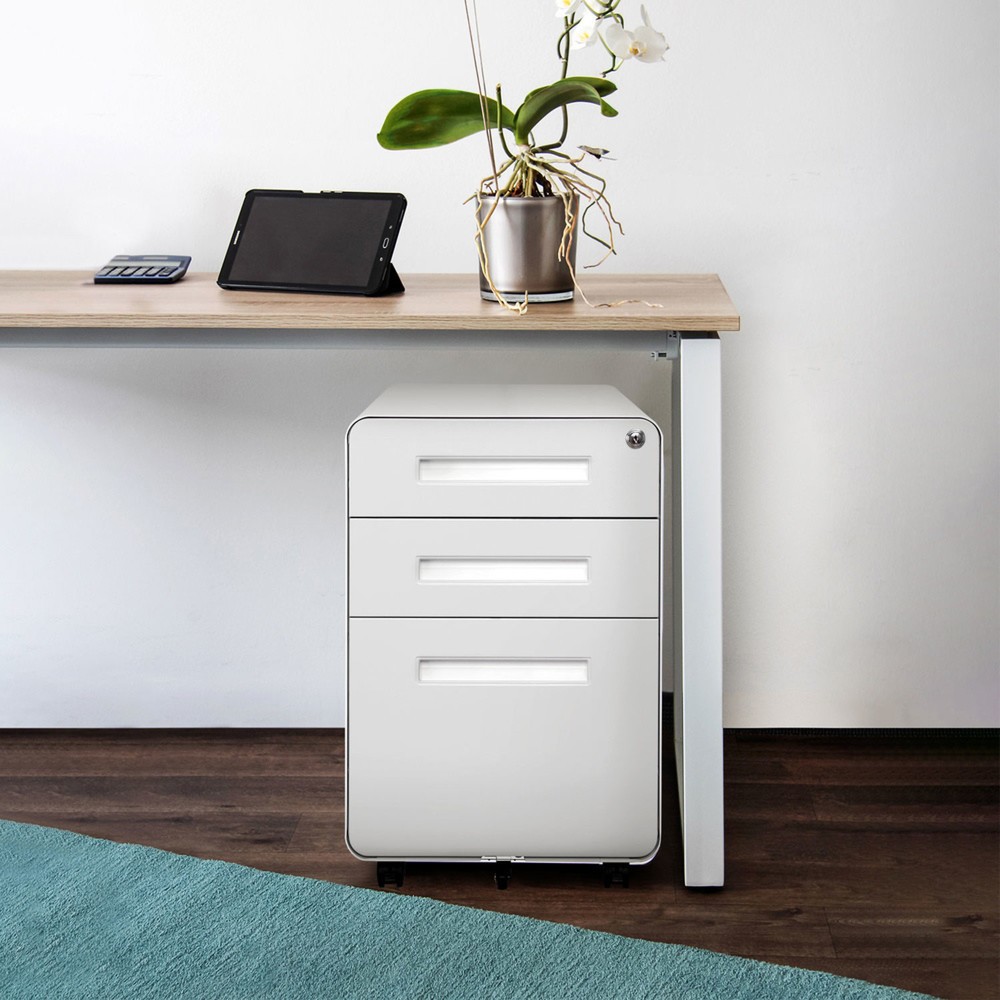 Produktabbildung Nr. 3: hjh OFFICE Rollcontainer COLOR PLUS I Metall, weiss
