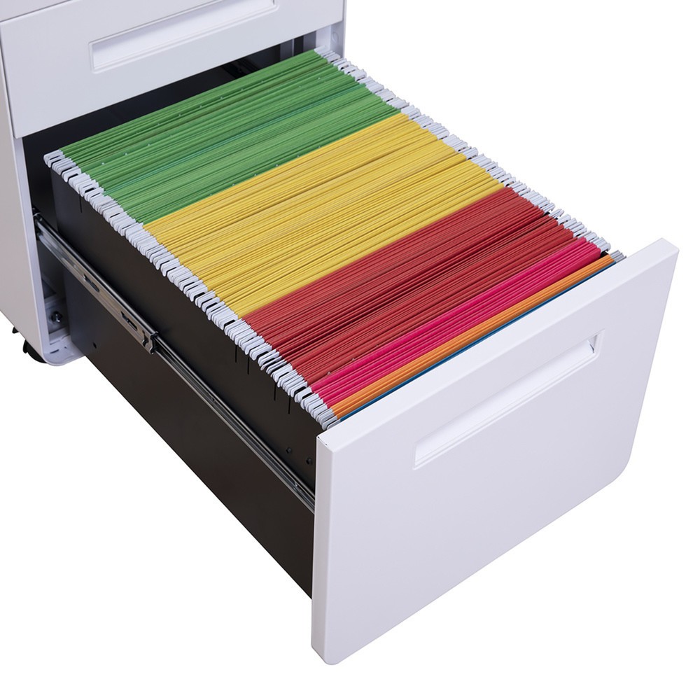 Produktabbildung Nr. 7: hjh OFFICE Rollcontainer COLOR PLUS I Metall, weiss