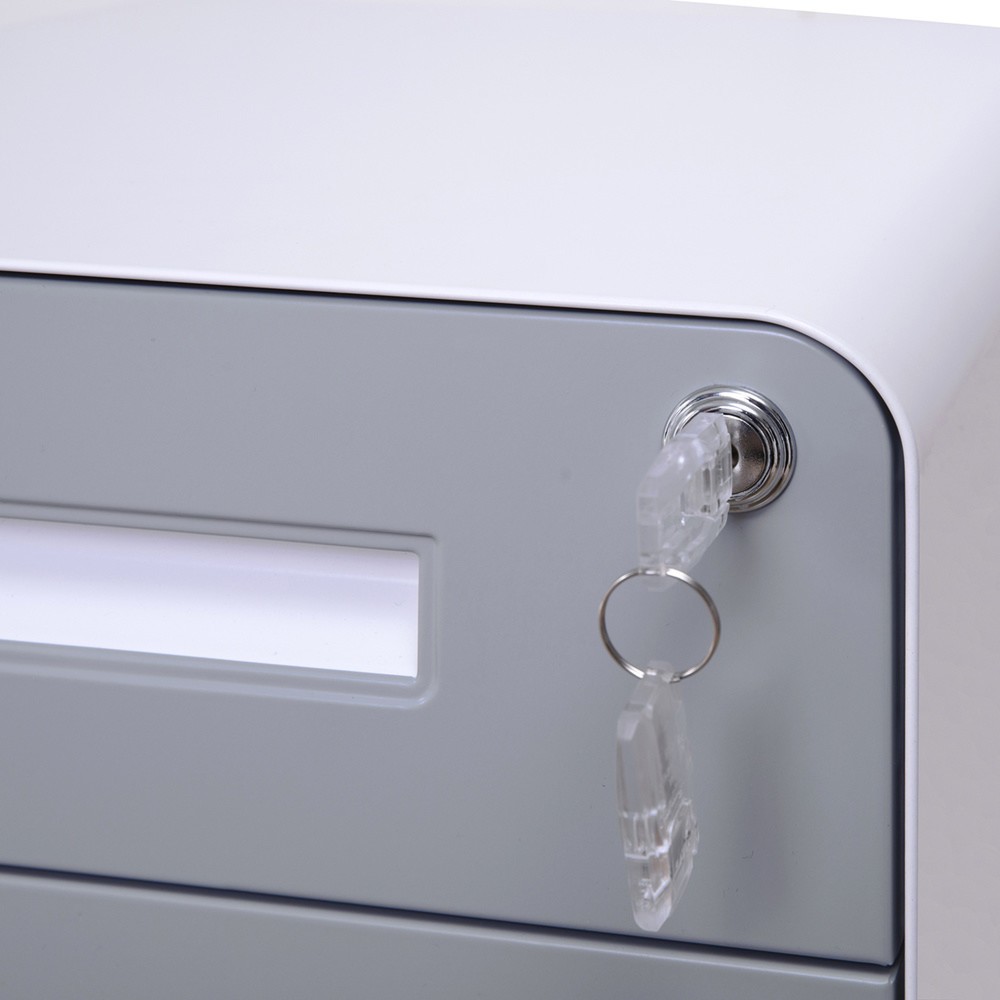 Produktabbildung Nr. 3: hjh OFFICE Rollcontainer COLOR PLUS I Metall, weiss / grau