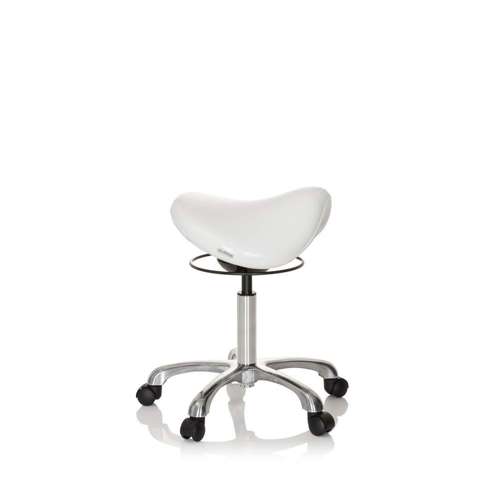 Produktabbildung Nr. 3: hjh OFFICE Sattelhocker / Sattelstuhl ORTHO SIT PU Kunstleder, weiss