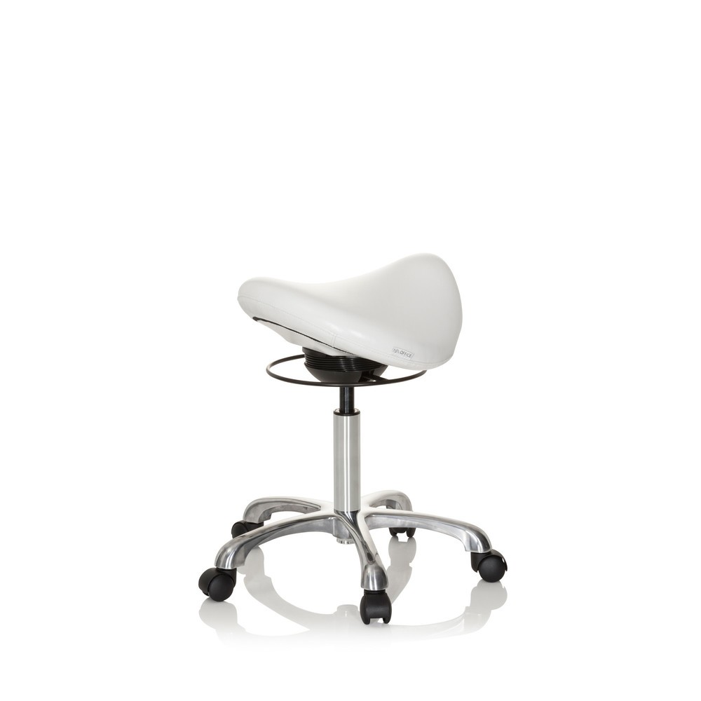 Produktabbildung Nr. 4: hjh OFFICE Sattelhocker / Sattelstuhl ORTHO SIT PU Kunstleder, weiss