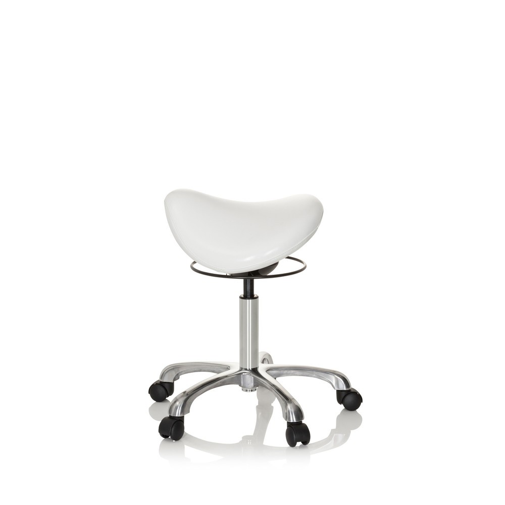 Produktabbildung Nr. 8: hjh OFFICE Sattelhocker / Sattelstuhl ORTHO SIT PU Kunstleder, weiss