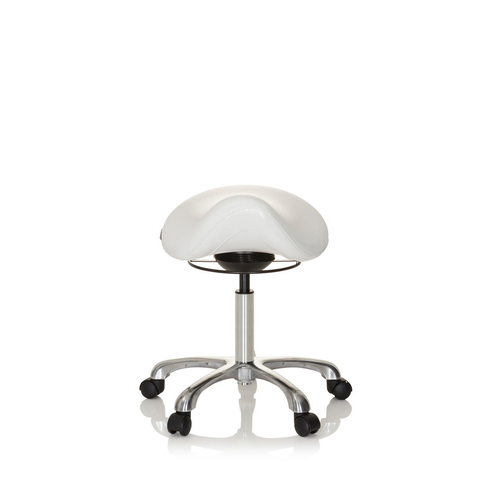 Produktabbildung: hjh OFFICE Sattelhocker / Sattelstuhl ORTHO SIT PU Kunstleder, weiss