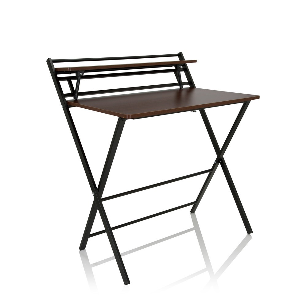 Produktabbildung Nr. 10: hjh OFFICE Schreibtisch / Arbeitstisch EASY CLAP 92 x 84, walnuss / schwarz