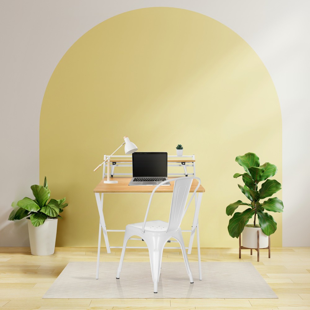Produktabbildung Nr. 6: hjh OFFICE Schreibtisch / Arbeitstisch EASY CLAP 92 x 84, eiche hell / weiss
