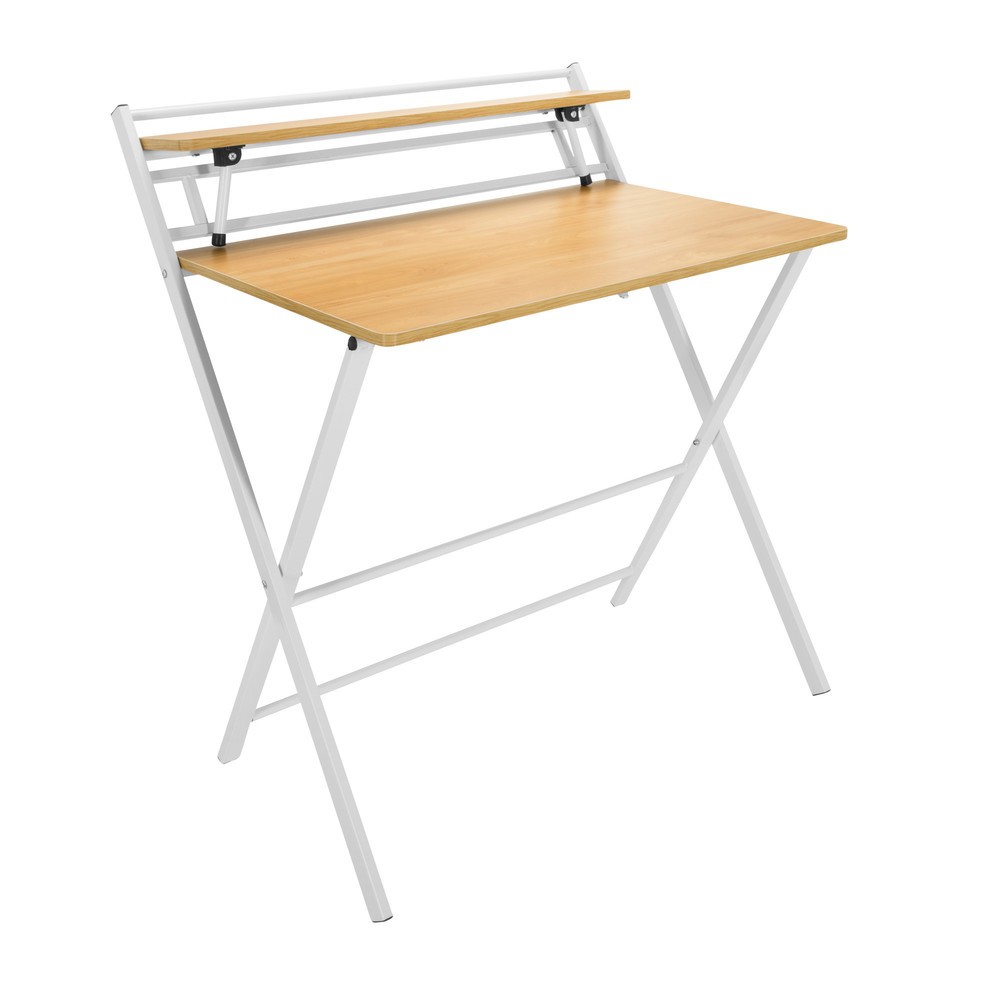 Produktabbildung Nr. 7: hjh OFFICE Schreibtisch / Arbeitstisch EASY CLAP 92 x 84, eiche hell / weiss