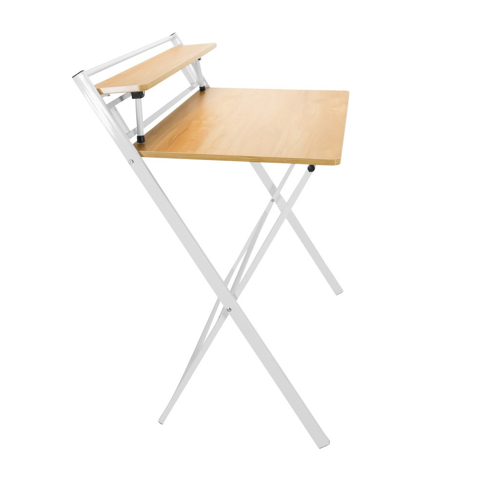Produktabbildung Nr. 8: hjh OFFICE Schreibtisch / Arbeitstisch EASY CLAP 92 x 84, eiche hell / weiss
