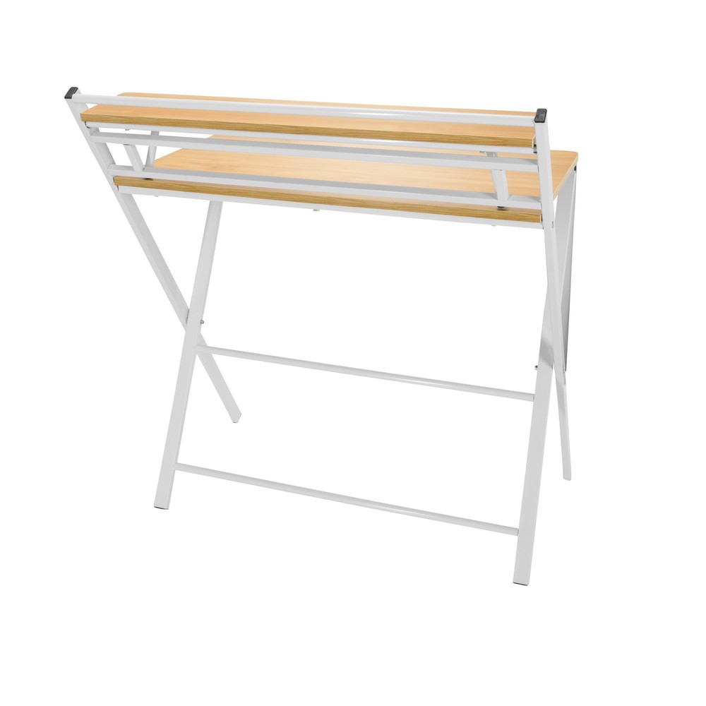 Produktabbildung Nr. 10: hjh OFFICE Schreibtisch / Arbeitstisch EASY CLAP 92 x 84, eiche hell / weiss