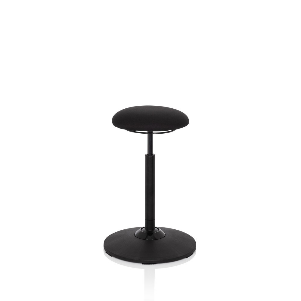 Produktabbildung: hjh OFFICE Stehhocker / Stehhilfe BALANCE SIT Stoff, schwarz