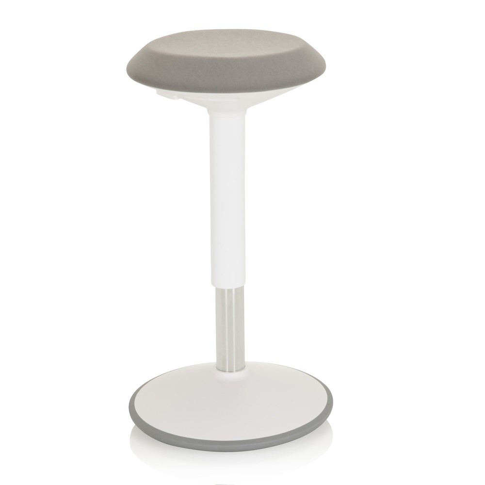 Produktabbildung Nr. 2: hjh OFFICE Stehhocker / Stehhilfe BALANCE SIT III W Stoff, weiss/grau