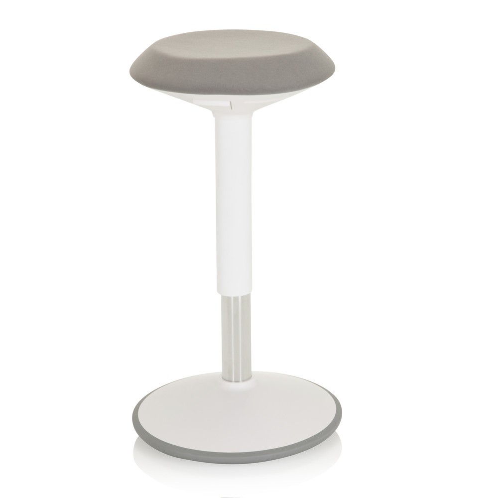 Produktabbildung Nr. 3: hjh OFFICE Stehhocker / Stehhilfe BALANCE SIT III W Stoff, weiss/grau
