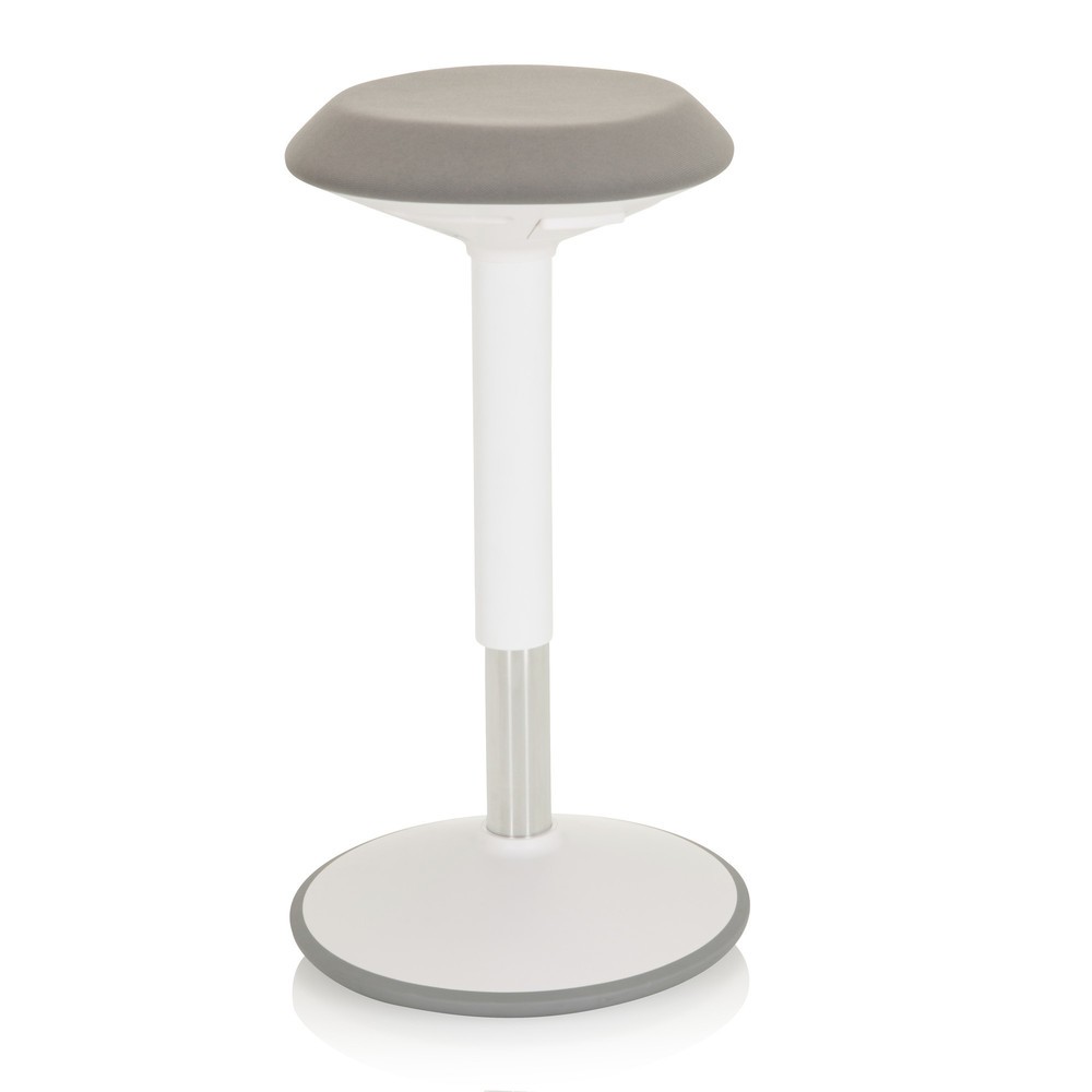 Produktabbildung Nr. 4: hjh OFFICE Stehhocker / Stehhilfe BALANCE SIT III W Stoff, weiss/grau