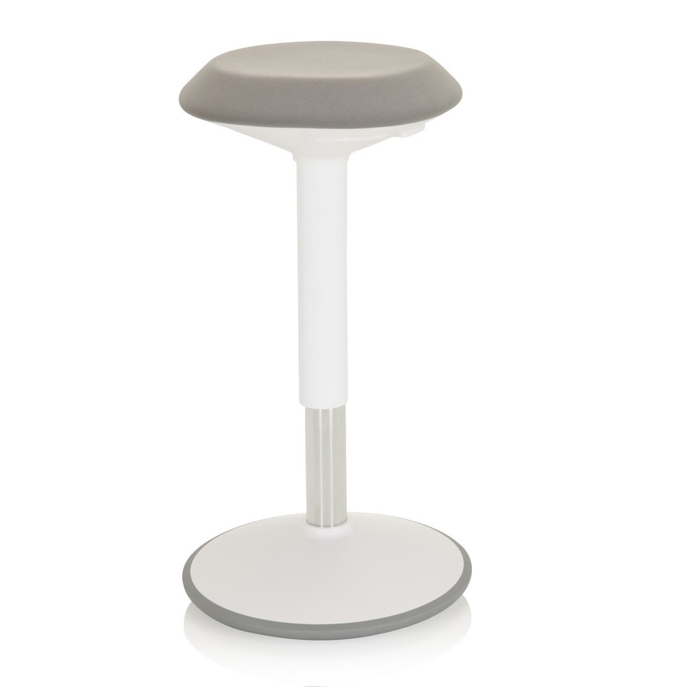 Produktabbildung Nr. 5: hjh OFFICE Stehhocker / Stehhilfe BALANCE SIT III W Stoff, weiss/grau