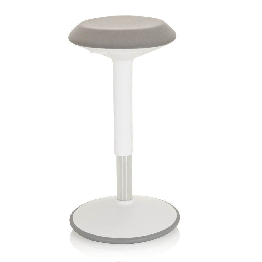 Produktabbildung Nr. 7: hjh OFFICE Stehhocker / Stehhilfe BALANCE SIT III W Stoff, weiss/grau