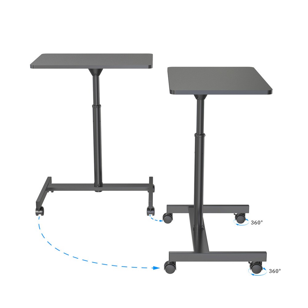 Produktabbildung Nr. 4: hjh OFFICE Stehtisch / Laptopständer STAND VM-SU mit Gasdruckfeder & Rollen, schwarz