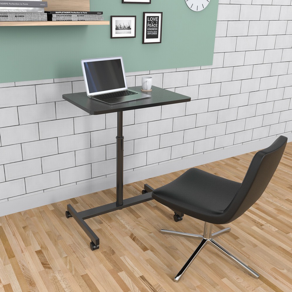 Produktabbildung Nr. 6: hjh OFFICE Stehtisch / Laptopständer STAND VM-SU mit Gasdruckfeder & Rollen, schwarz