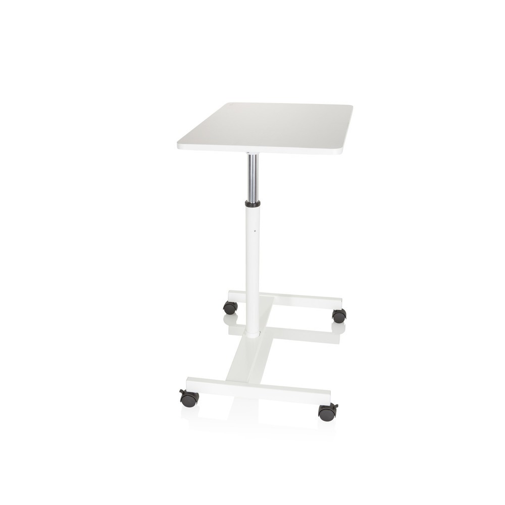 Produktabbildung Nr. 8: hjh OFFICE Stehtisch / Laptopständer STAND VM-SU mit Gasdruckfeder & Rollen, weiss