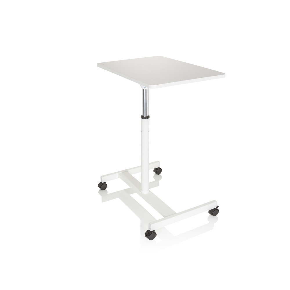 Produktabbildung Nr. 9: hjh OFFICE Stehtisch / Laptopständer STAND VM-SU mit Gasdruckfeder & Rollen, weiss