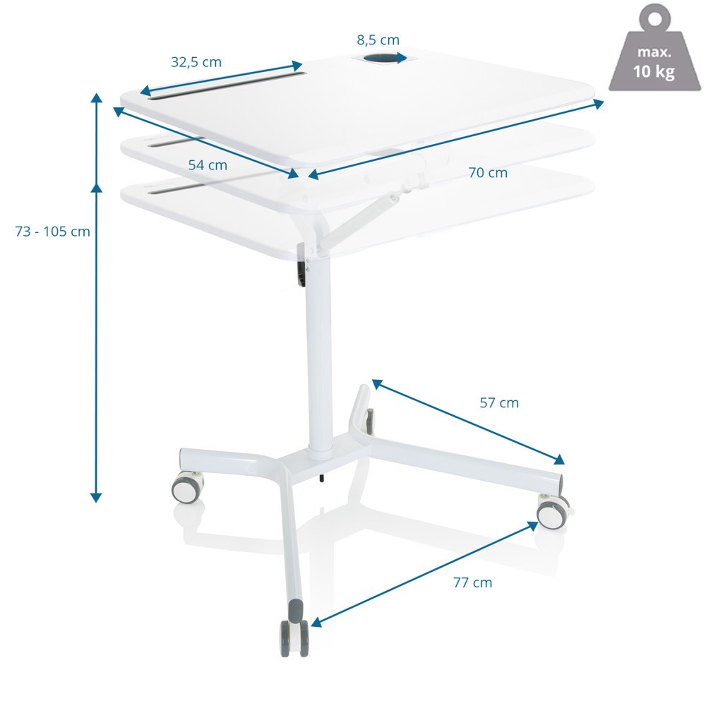 Produktabbildung Nr. 5: hjh OFFICE Sitz-/Stehtisch STAND VM-SU I, weiss
