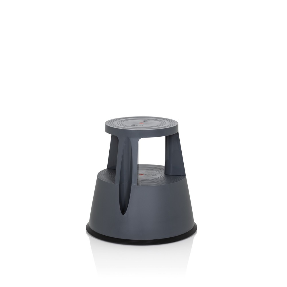 Produktabbildung Nr. 5: Tabouret marchepied / tabouret à roulettes hjh OFFICE TIO-M I plastique, gris foncé