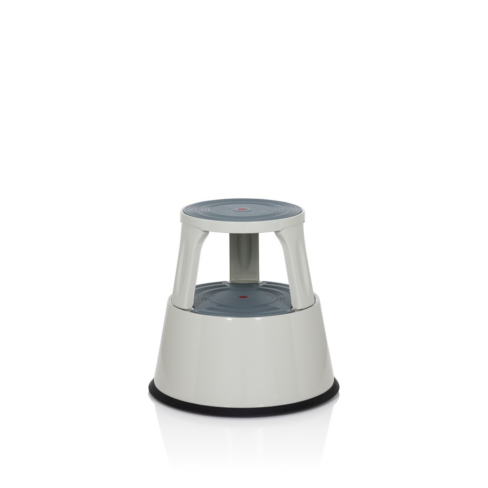 Produktabbildung Nr. 7: Tabouret marchepied / tabouret à roulettes hjh OFFICE TIO-M II métal, plastique, gris clair