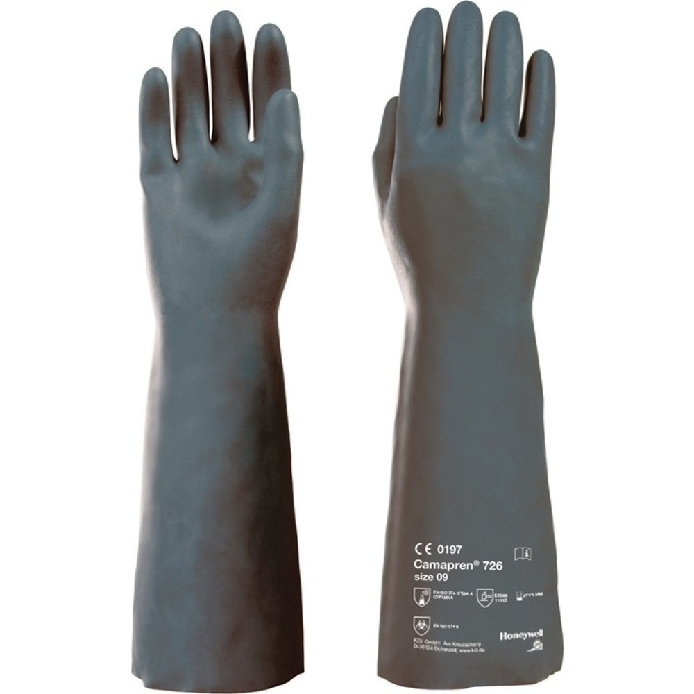 Produktabbildung: HONEYWELL Chemikalienhandschuhe Camapren 726, EN388 / EN374-1, Grösse 10 schwarz, PSA-Kategorie III