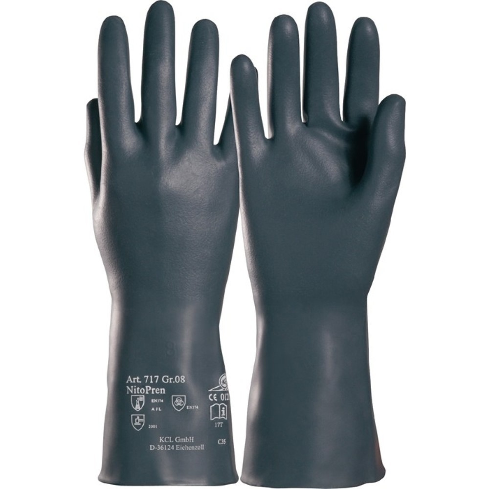 Produktabbildung: HONEYWELL Chemiehandschuh Nitopren 717 Gr.10