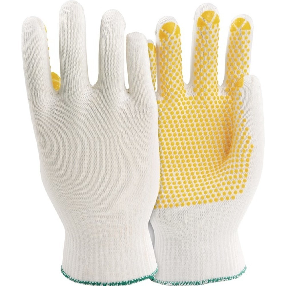 Produktabbildung: HONEYWELL Handschuhe PolyTRIXN 912 Gr.9 weiss/gelb