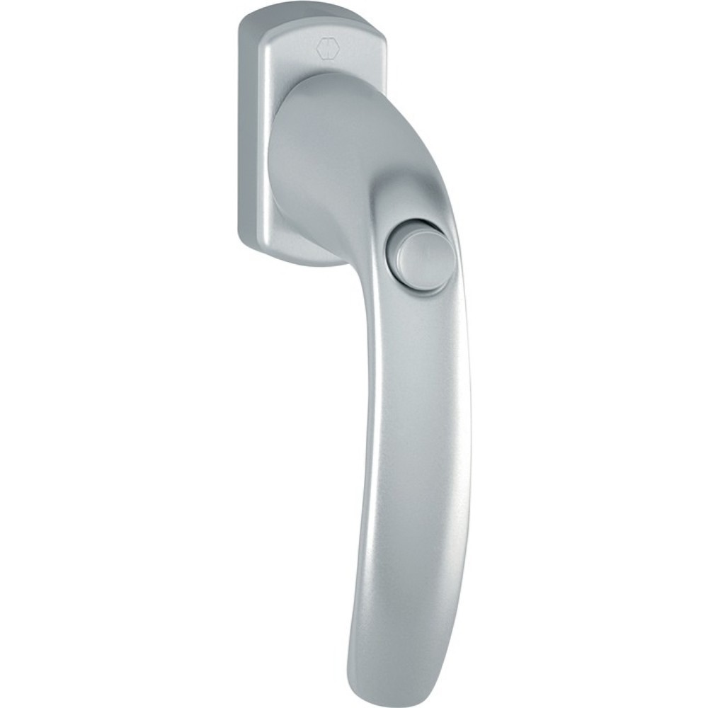 Illustration du produit: HOPPE Fenstergriff New York 0810SV/U10, 32 mm, Aluminium F9016 / verkehrsweiß, selbstsperrend