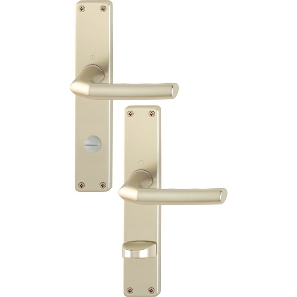 Produktabbildung: HOPPE Langschildgarnitur Birmingham 1117/202SP, SK/OL 78 mm, Aluminium F2, DIN links / rechts