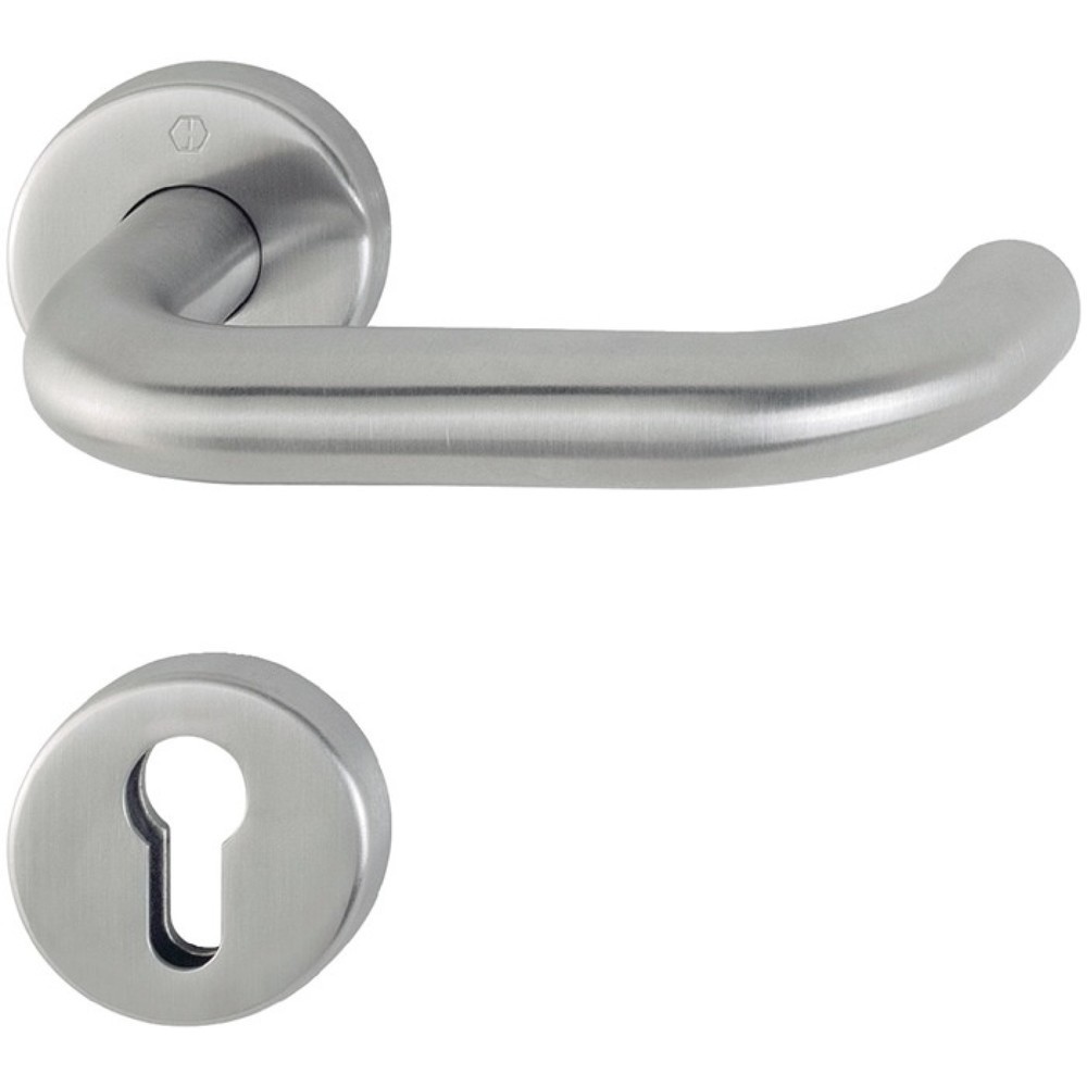 Illustration du produit: HOPPE Rosettengarnitur Paris E138/42H/42HKVS, rund PZ, Edelstahl F69, DIN links / rechts D/D